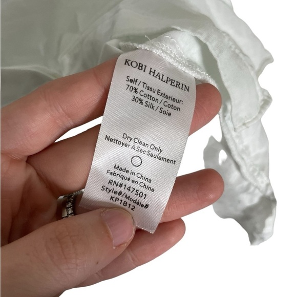 Kobi Halperin White Silk Blend Button Down Shirt XS - Picture 4 of 5